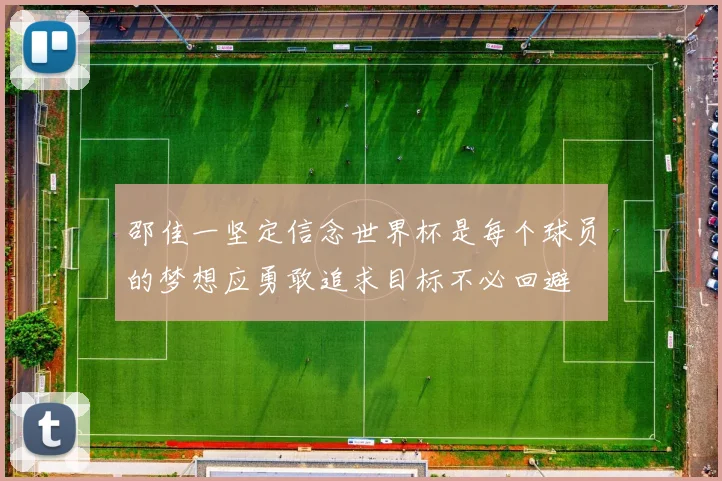 邵佳一坚定信念世界杯是每个球员的梦想应勇敢追求目标不必回避